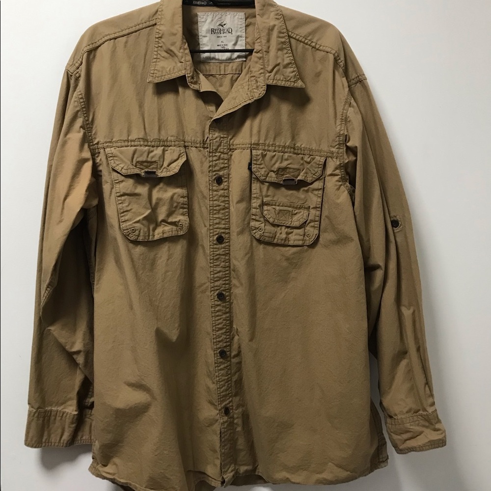Nice Stylish Camel Button Down Shirt! - Picture 8 of 14